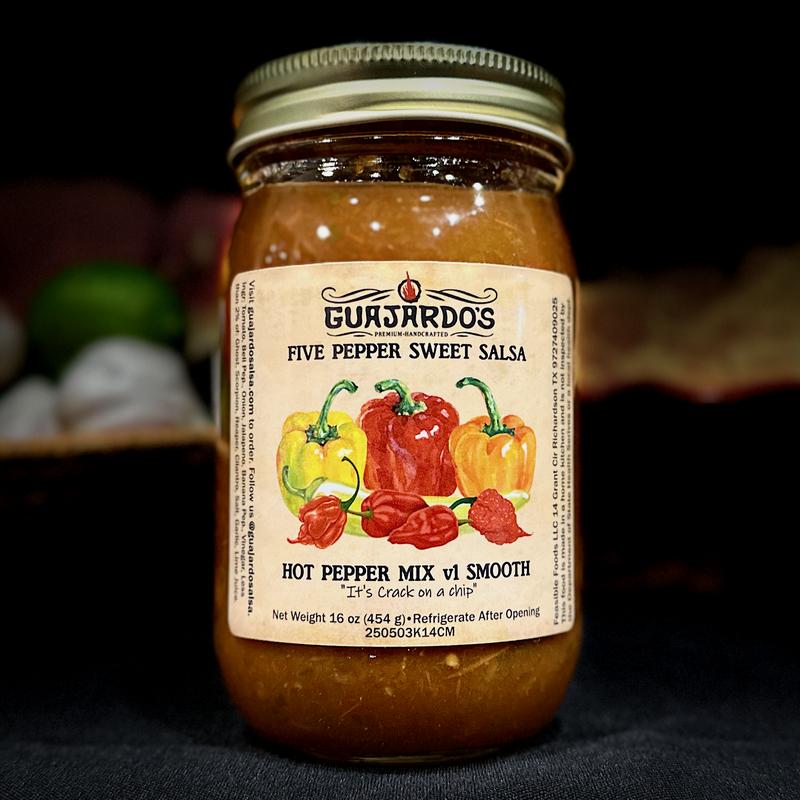 Hot Mix Smooth Sweet Salsa 16 oz - Naturally Sweet No Added Sugar Smooth Texture for Gourmet Dishes