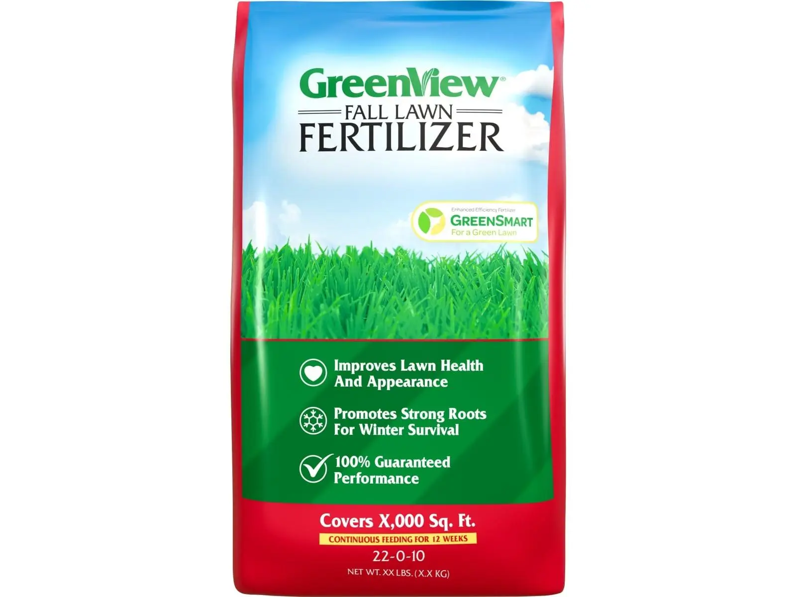 Greenview 2229922 Fall Lawn Fertilizer - 22-0-10 - 5000 sq. ft.