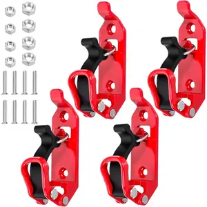 4 Pcs Shovel Mount for Roof Rack, Metal Rubber Clamps, Wall Mounting Brackets, Quick Release Axe Holder Mount Kit, Car Accessories for Roof Rack Truck Boats Equipment and Tools
