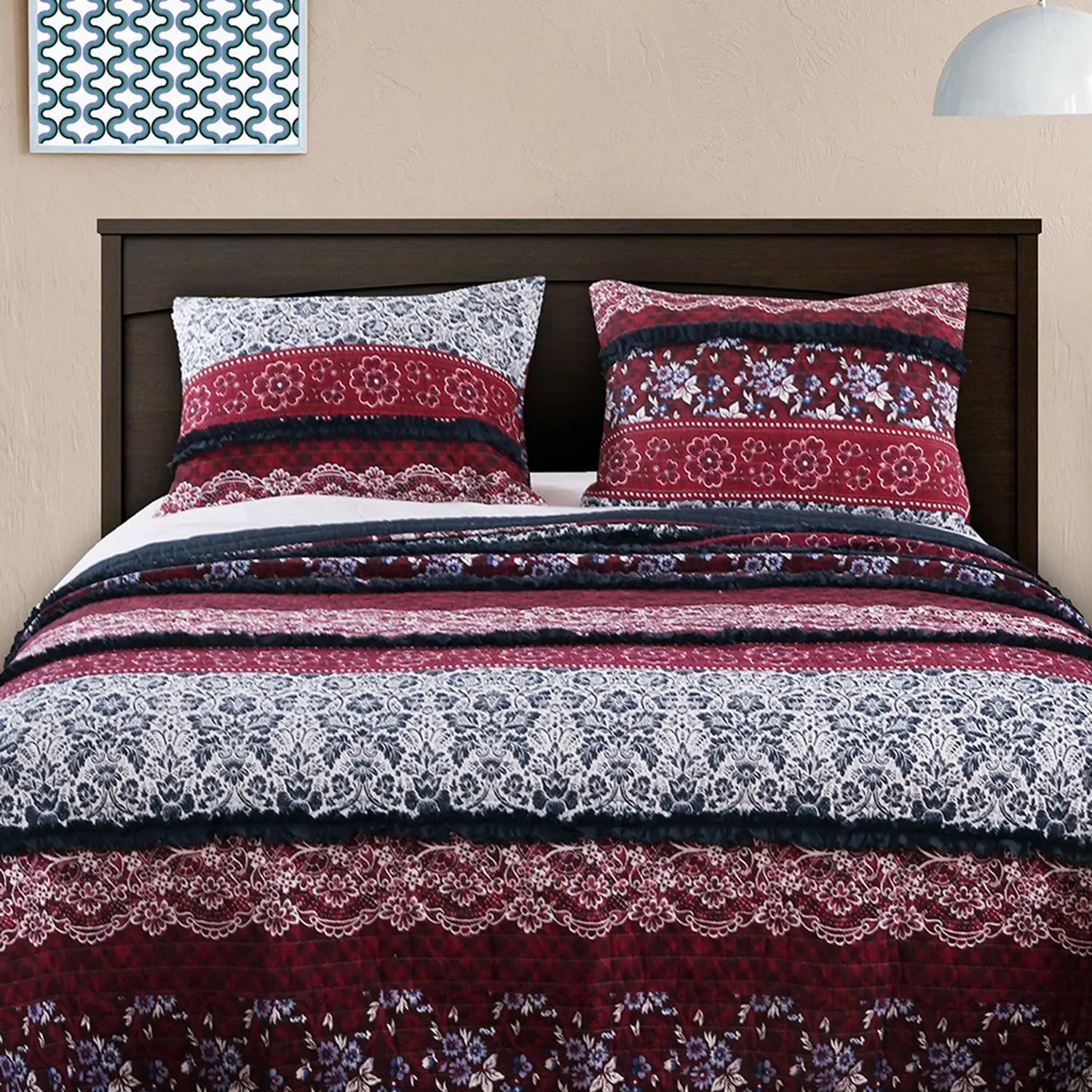 Greenland Home Fashions Monroe Multi Standard Sham, 20x26 Inches