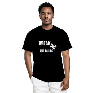 Breaking the rules Unisex Cotton T-shirt _ white fonts