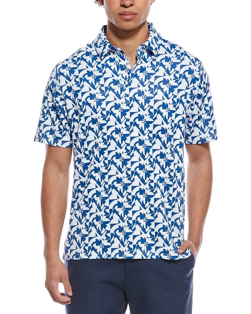 Callaway Layered Floral Print Polo Shirt