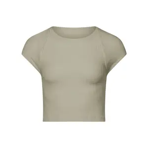 Spring Summer Tencel Moisture-Wicking Sports Top - Breathable Short Sleeve for Gym Running Yoga workout Tops Athletic Techwear