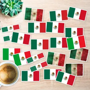 Stickers Pack 20 Pcs Mexican Colorful Flag Aesthetic Bike Bottle Bumper Vinyl Skateboard Guitar Luggage Laptop Water Waterproof Car
