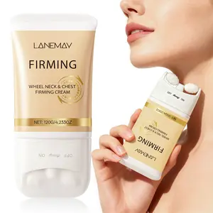 Neck & Chest Firming Cream Moisturizer with Roller Ball Massager | Lifts & Tightens Sagging Skin | Infused with Hyaluronic Acid & Vitamin E | 120g