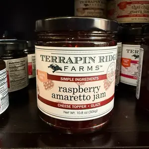Terrapin Ridge Farms Raspberry Amaretto Jam - Simple Ingredients Cheese Topper Glaze 10.8 oz 305g