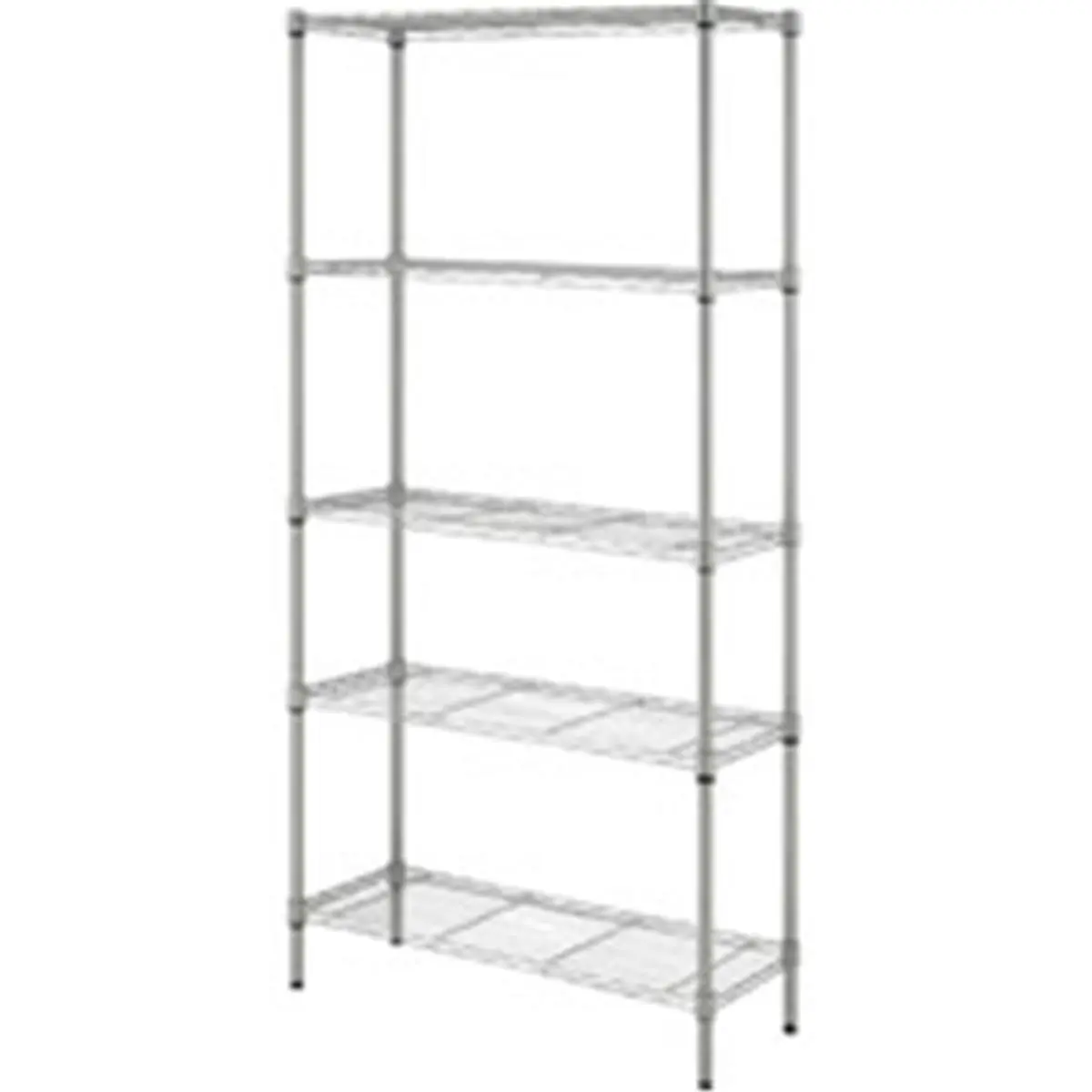 212 MAIN 1-in. Light-Duty Steel Wire Shelving - Silver Adjustable Floor-Standing Home Organizer with Built-in Hooks, 250lb (20-25kg) per Shelf Storage Rack for Book Shelf, Floor Standing Display, 20 - 25 Kg