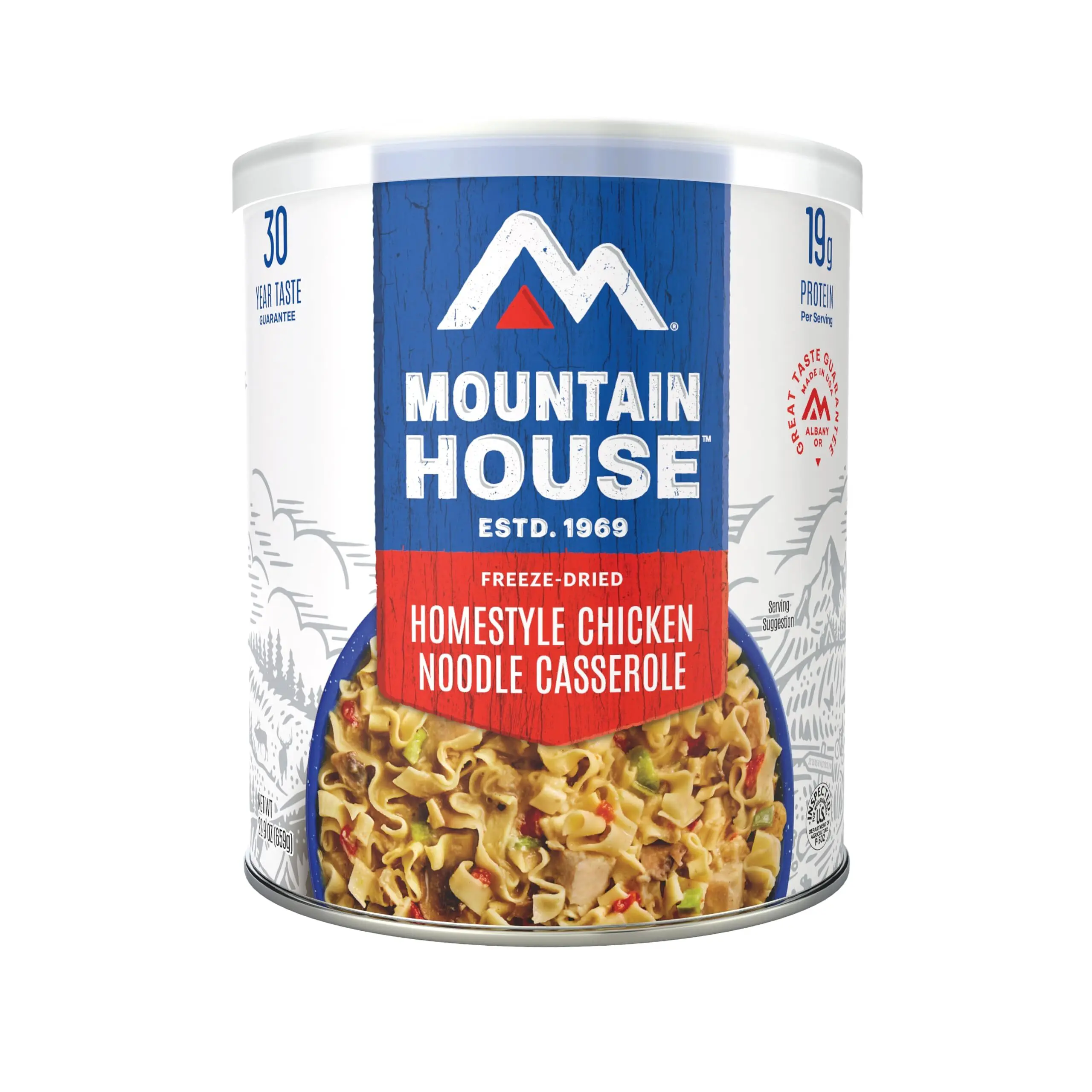 Mountain House Homestyle Chicken Noodle Casserole | Freeze Dried Survival & Emergency Food | #10 Can