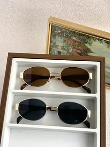 Women's Fashion Eyewear, Oval Metal Frame Design, Oval Shape, Stylish Daily Wear Glasses, Perfect for Casual & Formal Looks