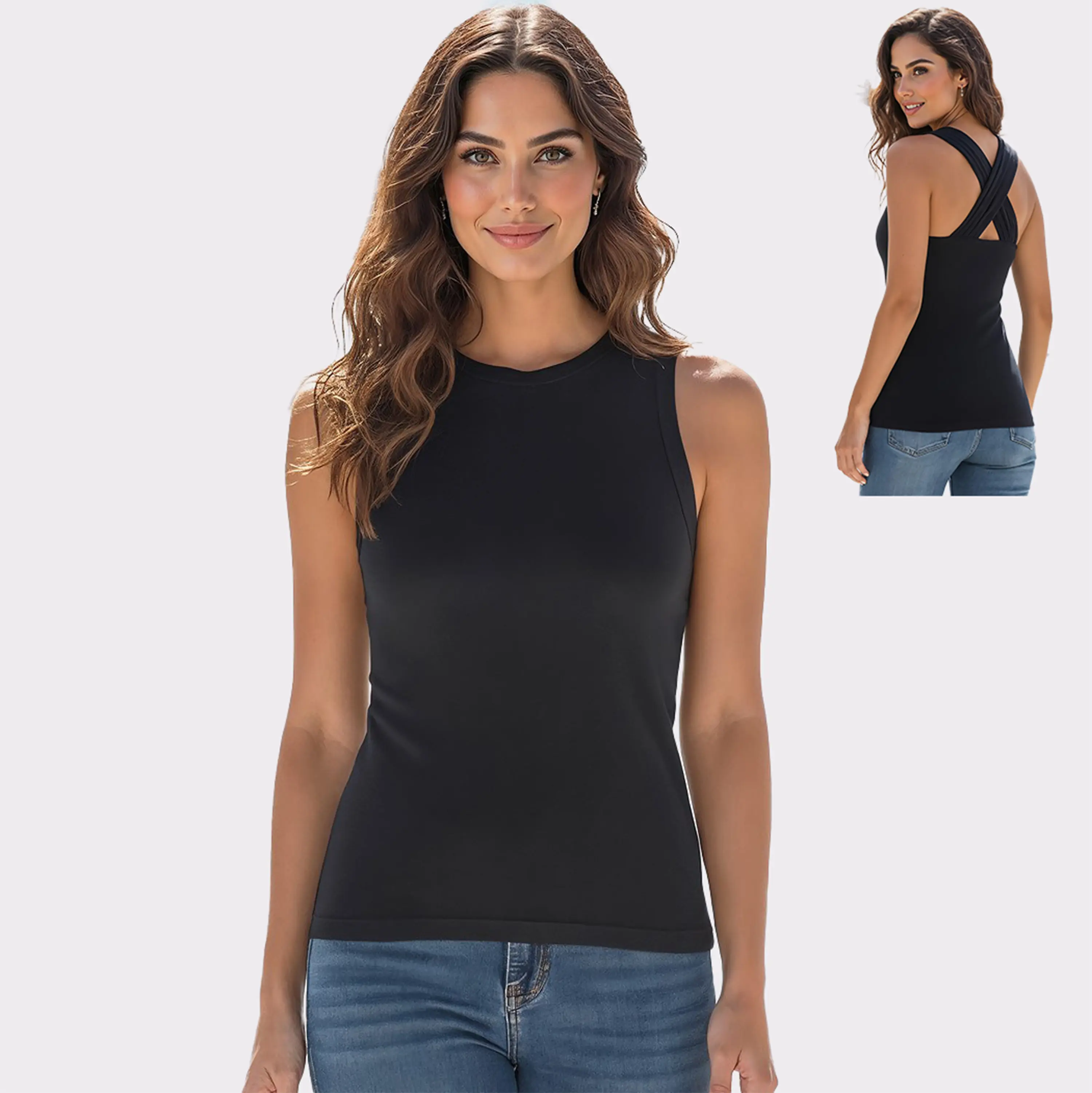 Women's Cross Back Tank Top