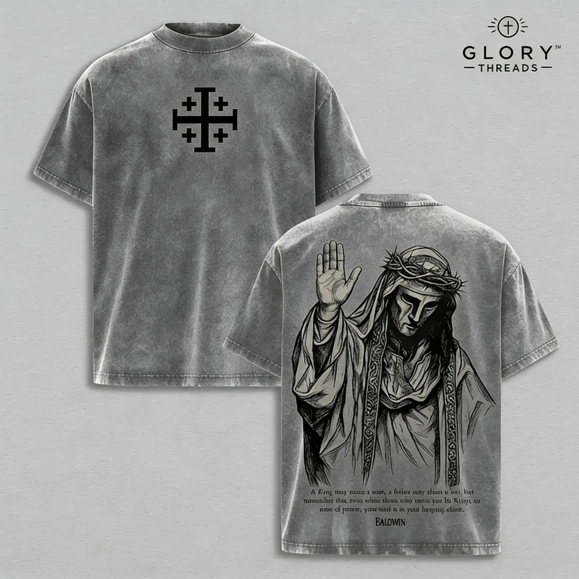 Washed T-shirt-Grey