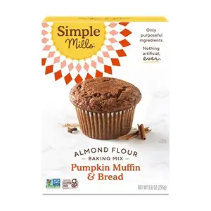 Simple Mills Almond Flour Baking Mix, Pumpkin Muffin & Bread Mix - Gluten Free, Plant Based, Paleo Friendly, 9 Ounce (Pack of 1)