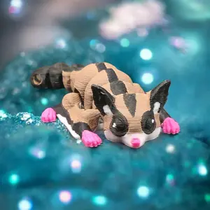 Baby Sugar Glider Keychain  3D Printed Mini Animal Charm  Cute Pet Key Ring  Small Glider Figurine  Pocket Pet Gift  Fidget Toy