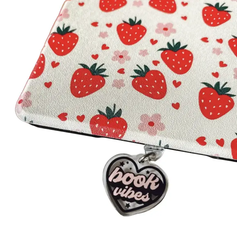Bookish Vibes Acrylic e-Reader Charm - Dust Plug for Kindle & Phone - Clear Acrylic, 1.25" Lightweight & Durable Protection