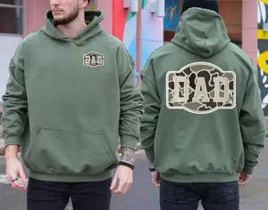 Camo Dad Hoodie – Military Style Pullover for Proud Fathers, Hunting Dad Gift, Cool Outdoor Pullover for Men, Trendy Casual Outfit