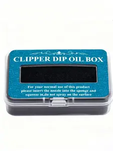 Electric Clipper Oil Bath Box, Razor Blade Cleaning and Maintenance Box, Salon Haircut Tool Lubrication Box, 1PC