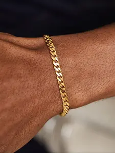 Fashionable Minimalist Chain Bracelet, Stainless Steel Casual Trendy Jewelry for Women & Men, Trendy All-match & Exquisite Jewelry for Birthday Gift, Boho Style Bracelet, Metal Bracelet