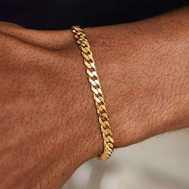 Fashionable Minimalist Chain Bracelet, Stainless Steel Casual Trendy Jewelry for Women & Men, Trendy All-match & Exquisite Jewelry for Birthday Gift, Boho Style Bracelet, Link Bracelets, Metal Bracelet