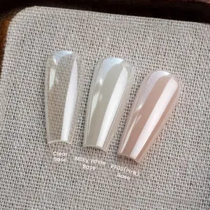 YOKEFELLOW GleamTap Cushion Magic White Chrome Nail Powder GT211 Magic White - Glazed Donut， Pearlescent Nail Chrome Powder,，Nail Art Decoration for Home DIY Salon Manicure