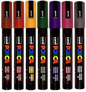 Posca Paint Marker Medium PC-5M Set of 7, New Colors 2021