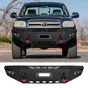 TIOYAR Steel Front Bumper Black Texture for 2000-2006 Toyota Tundra with Winch Plate Lights 2 x D-Rings Off-Road Performance Not fit Tundra SR5