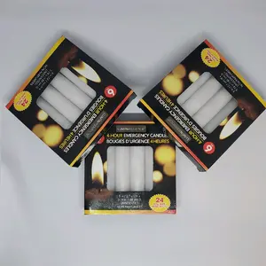 luminessence 6pc 4-hour emergency candles 24 total hours Bedroom Light Household