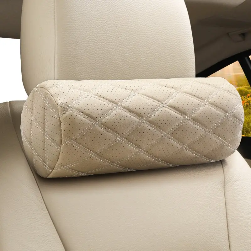 2026 New Four-Season Memory Foam Car Neck Headrest, Round Shape, Comfortable and Breathable, Cool Automotive Interior Accessory, Travel Neck Cushion
