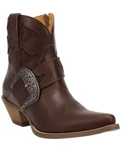 Dingo Women's Women'S Saddle Up Buckle Western Boot Snip Toe - Di2451-Brn