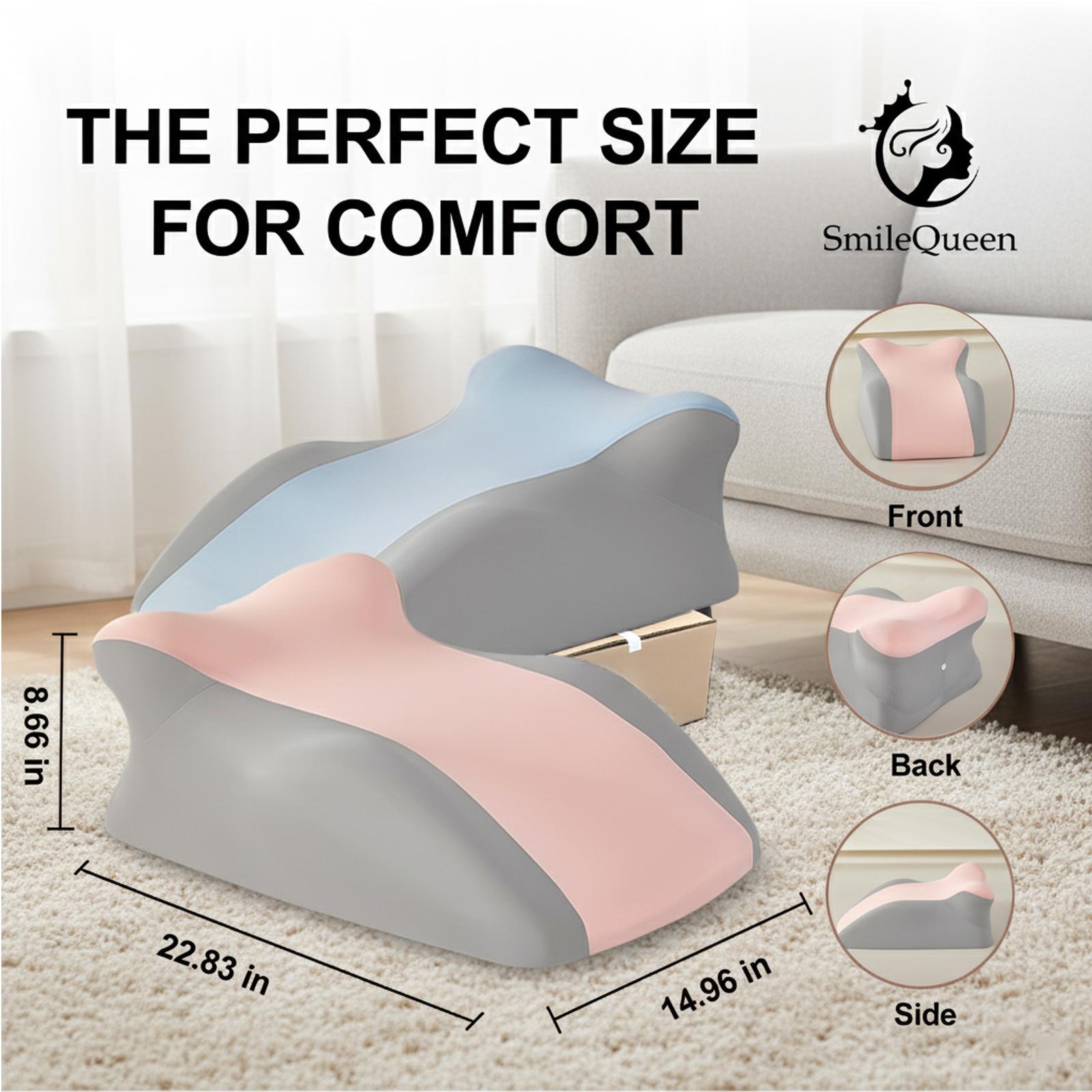 Memory Foam Ergonomic Support Pillow for Neck, Back and Leg Support, Multi Purpose Bed Rest Reading Pillow for Sleeping Sofa Couch,back to school,back to school shopping,home