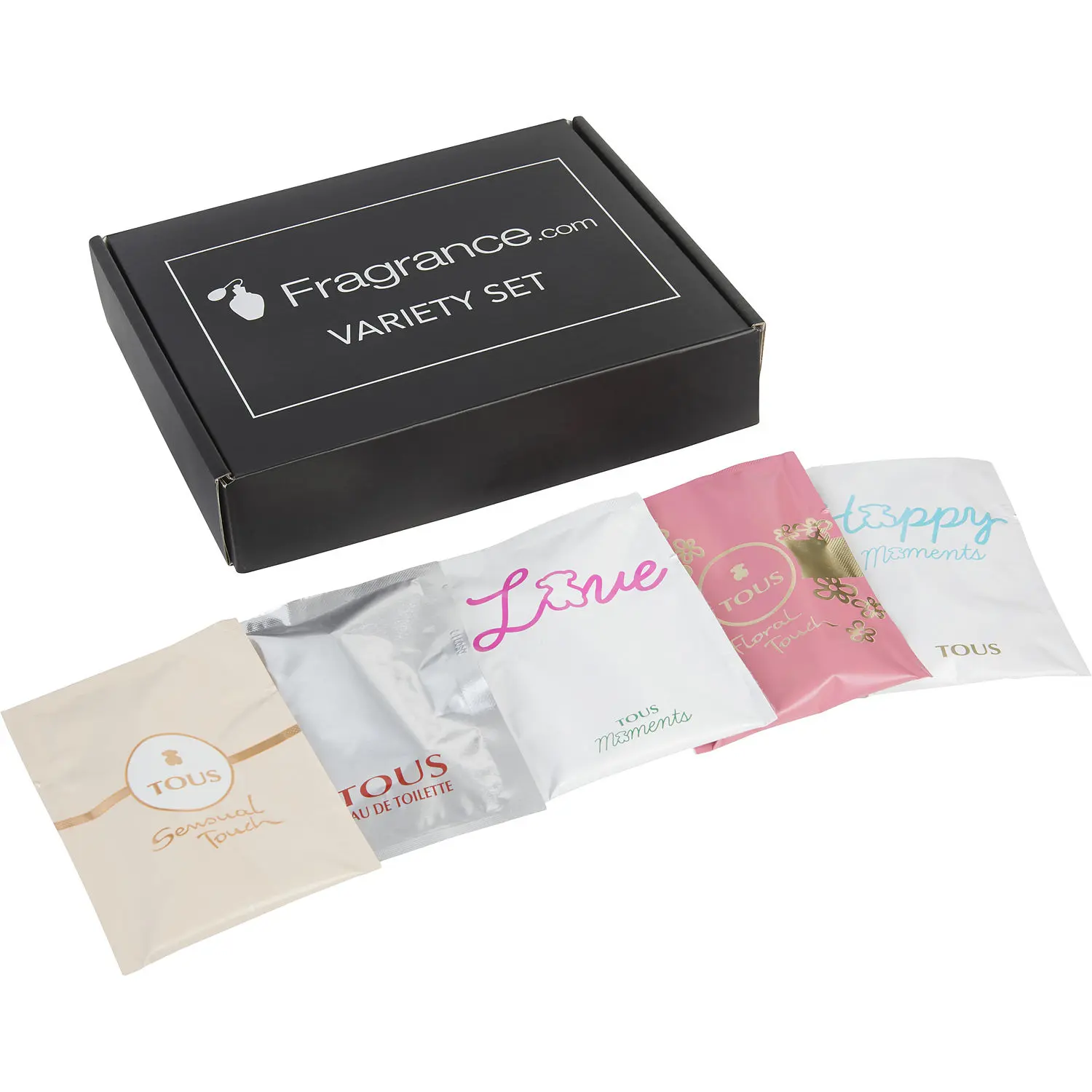 Tous Variety 5 Piece Vial Variety Set With Tous Floral Touch & Tous Happy Moments & Tous Love & Tous Sensual Touch & Tous For Women