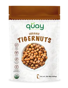 QUAY NATURALS Whole Tigernuts - Delicious Snack for Milk Lovers, Naturally Gluten-Free, 1 lb (0.45 kg)