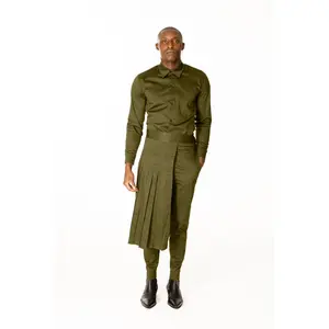 LIMITED EDITION Green  Kabaza Kilt Pant Set