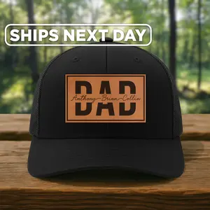 Personalized Gifts for Men - Custom Dad Hat with Kids Names - Snapback Mesh Back Cap Gifts for Father, New Grandpa, Girl Dad, Boy Papa, Father to Be - Gift for Anniversary, or Father’s Day