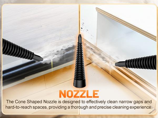 Phueut 1250W Pressurized Steam Cleaner with 11-Piece Accessories 360-Degree Angle for Floor Grout Tile Grease Multipurpose Home Cleaning Tool 15.2OZ Water Tank Capacity