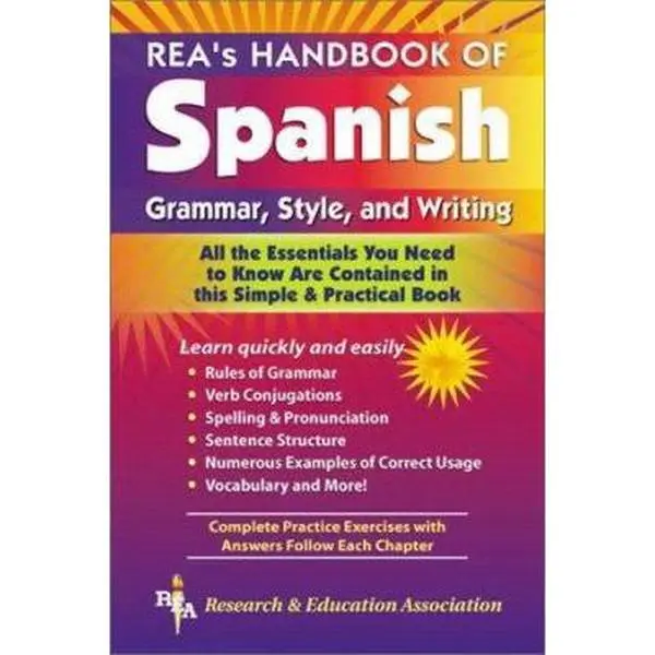 Used Spanish Learning Book - REA's Handbook of Spanish Grammar, Style, and Writing by Lana R. Craig M.A. (Paperback, English Edition)