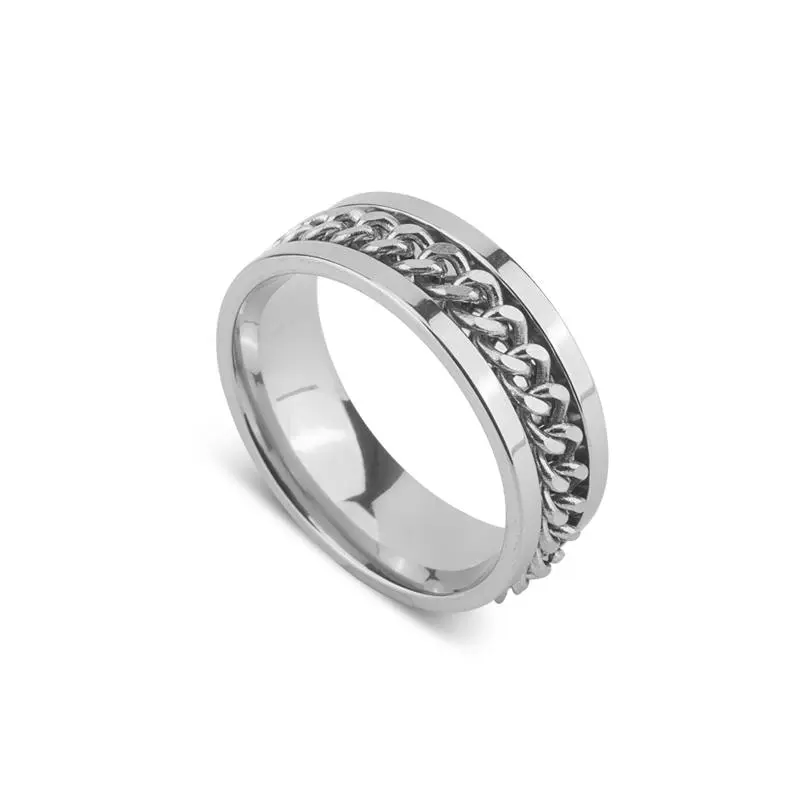 Spinning Bottle Opener Ring - Stainless Steel