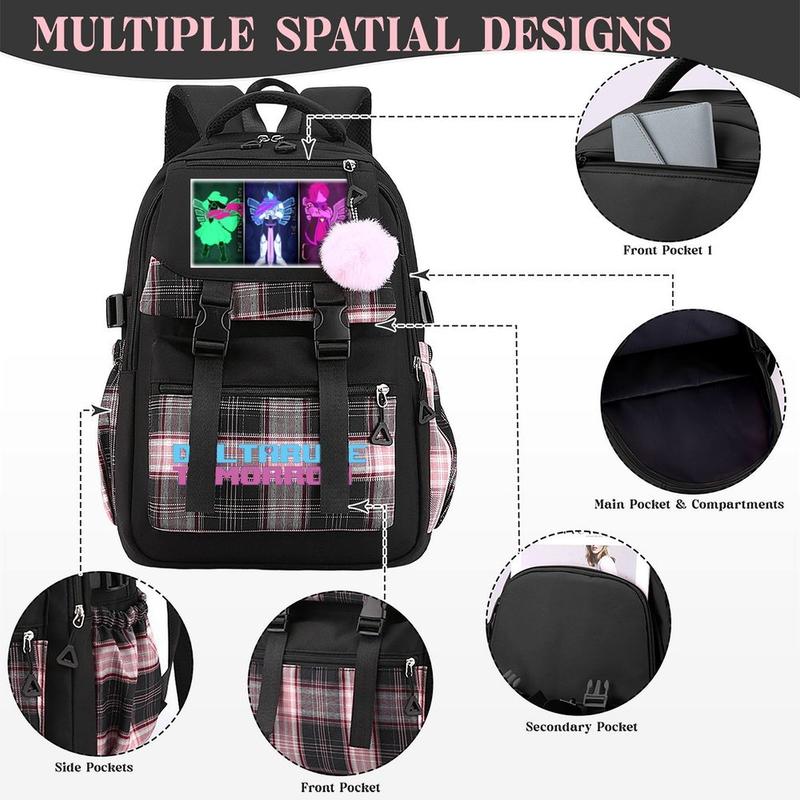 Deltarune Trendy Youth Laptop Backpack – Travel & School Bag, Perfect for Commuting, Camping & Daily Use, Durable Large-Capacity Design, Best Gift for Boys & Girls 11.8''*17.3''