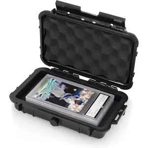 Graded Card Storage Box Sports Trading Card Case Compatible With up To 5 PSA Card Graded Sports Card Slabs - Airtight, Waterproof Protection