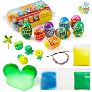 8 Pcs Easter Science Experiment Eggs, Colorful Eggs Prefilled with Science Activity Kit, Easter Hunt, Basket Stuffer Filler, Party Favor, STEM Project Gifts for Boys & Girls