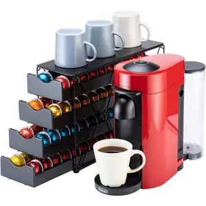 for  Pod Holder Drawer Large Mullti Tier Coffee Pod Holder Vertuo (4 Tier (80Pods Capacity))