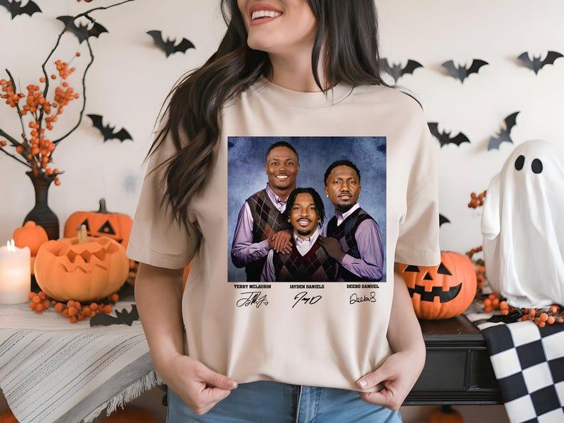 T-shirt and Sweatshirt Deebo Samuel Jayden Daniels Terry McLaurin Football Shirt, Washington Step Bros Tee, Funny Football Gift Unisex