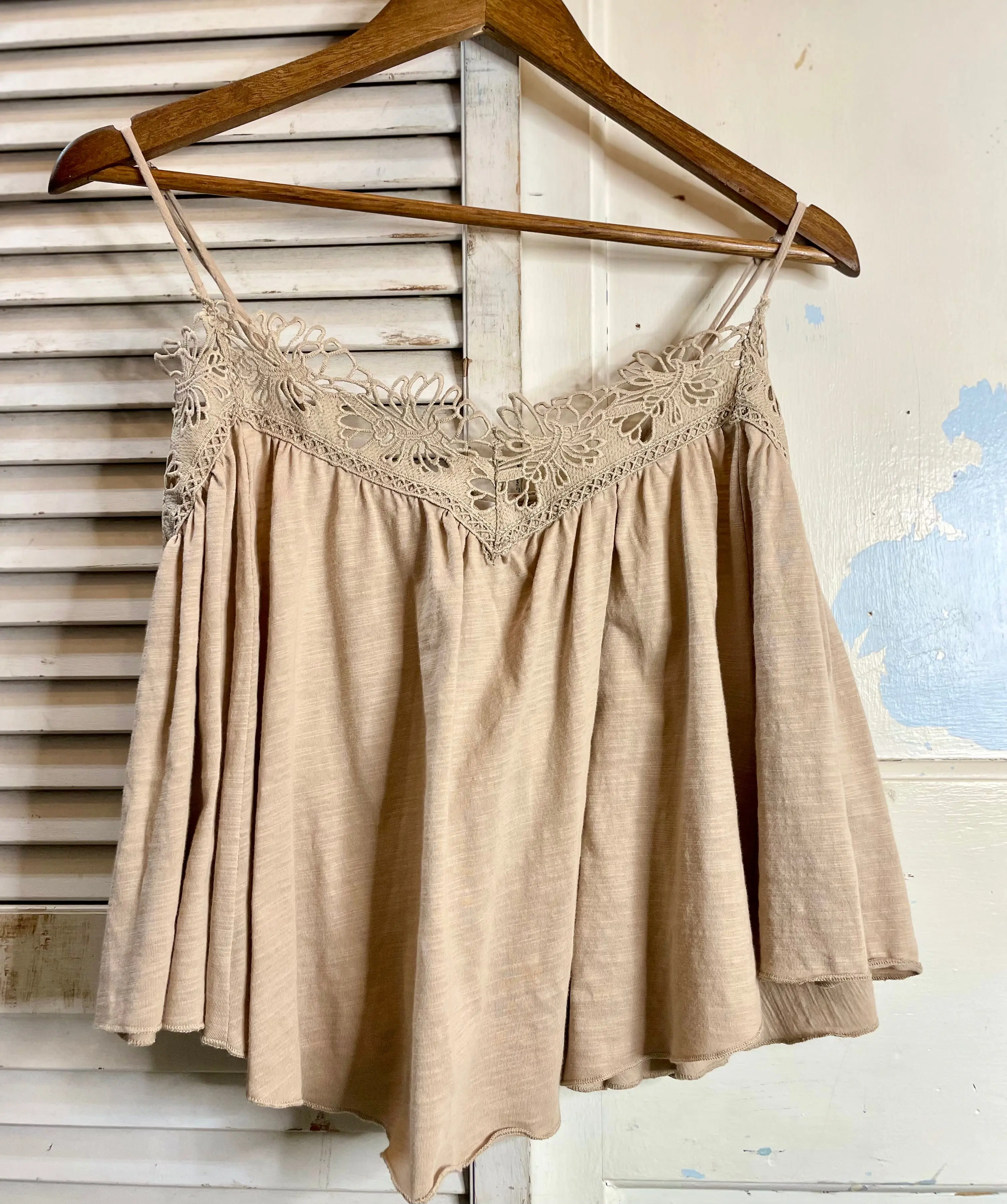 Crochet Contrast Camisole Top