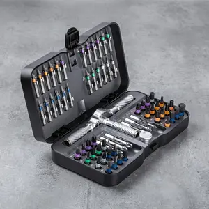 66-In-1 Home Repair Tool Set, Flexible Shaft Design, High-Strength Steel Magnetic Ratchet Bits, Essential DIY Maintenance Kit