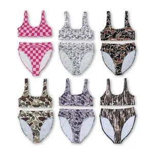 C Adult Women Camo Swim Suit 2pcs Women Swim Wear Beach Wear Bathing Suit Women bikinis