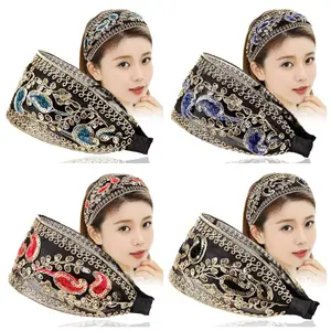 4PCS Headband for Women, Boho Wide Headbands Thick Headbands with Teeth, Large Head Bands for Women's Hair Turban Headbands Hair Accessories for Women