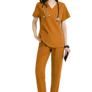 Nurse ELLISA AVANT Scrubs Set with 8 Pockets and Jogger Style - Womenswear, Spandex Drawstring Comfortable Pants Clothing Polyester Rayon Spandex outfit woman two-piece set