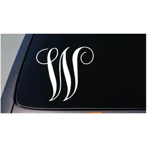 LETTER W 6" monogram sticker decal truck car window teach craft initials *D794*