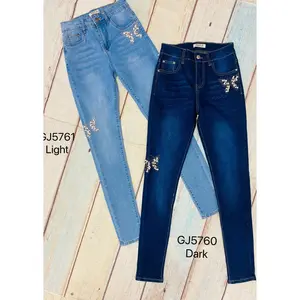 GJ5760-61 Butterfly Rhinestones - High Waist Vinizbena Jeans