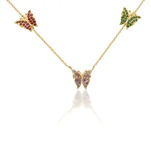 Butterfly Trio Necklace