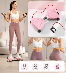 Viral Waist Twister Twist Board with Resistance Rope, Silent Standing Abs Workout Machine for Lazy Girl Home Workout & Core Training